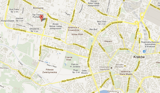 mapa dojazdu